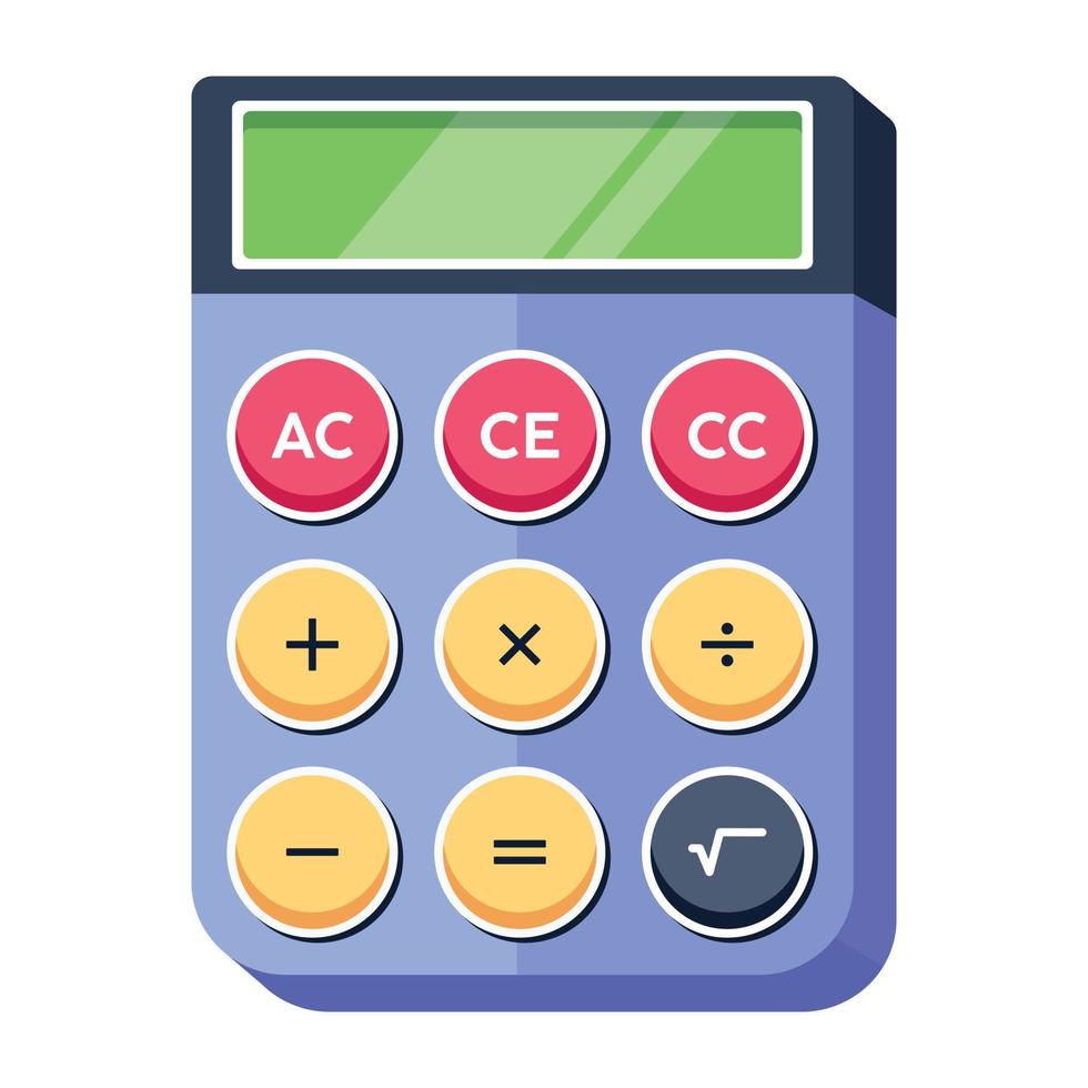 Trendy Calculation Machine vector
