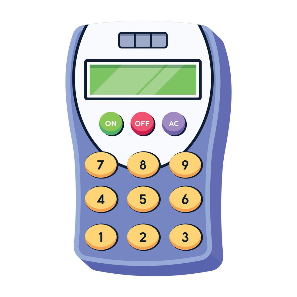 Trendy Electronic Calculator vector