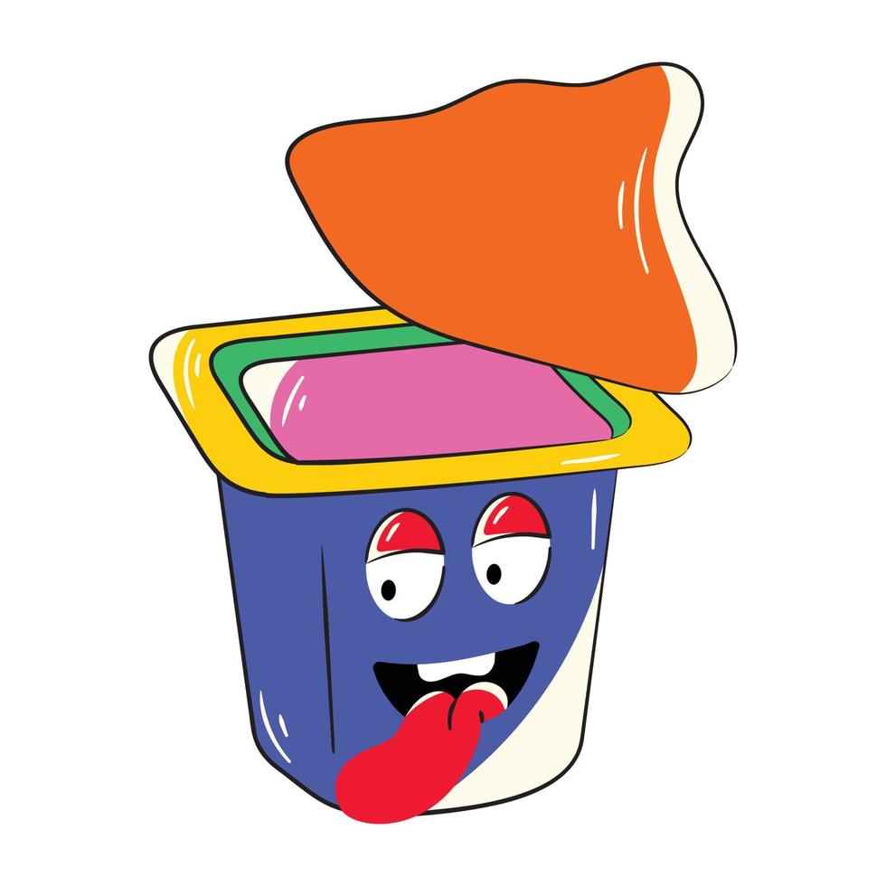 Trendy Yogurt Cup vector