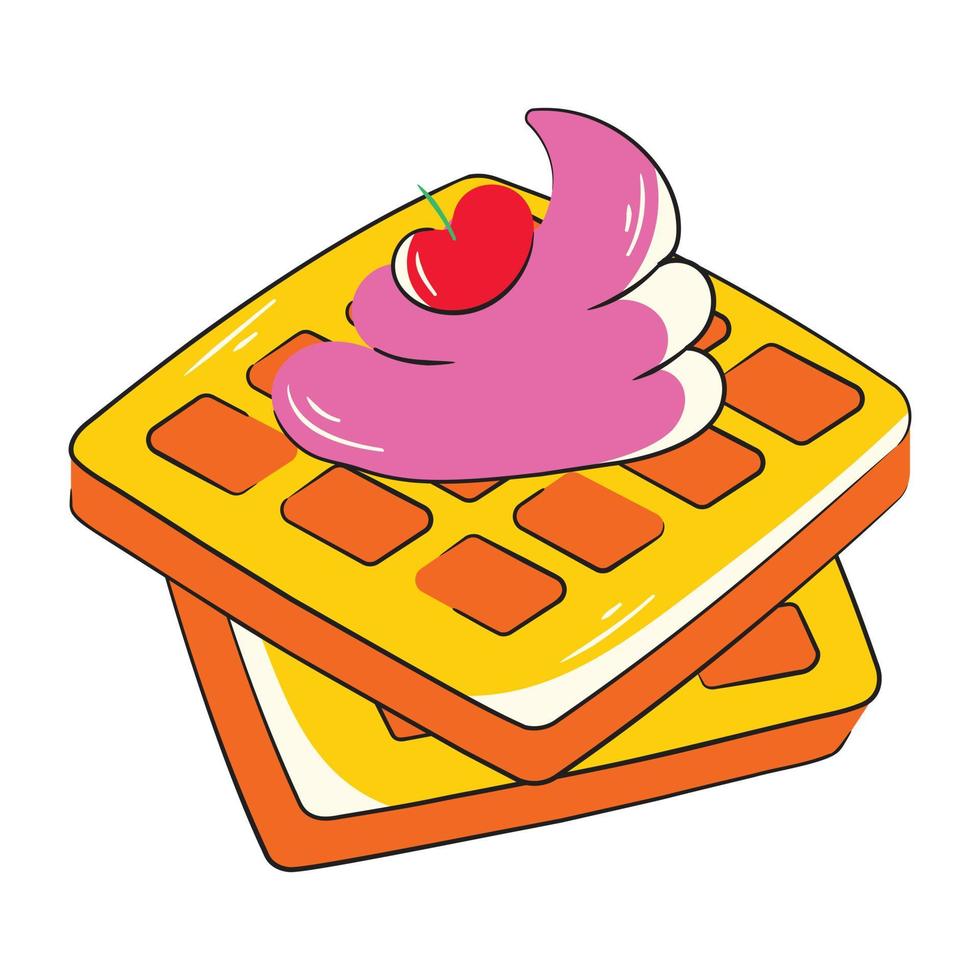 Trendy Waffles Concepts vector