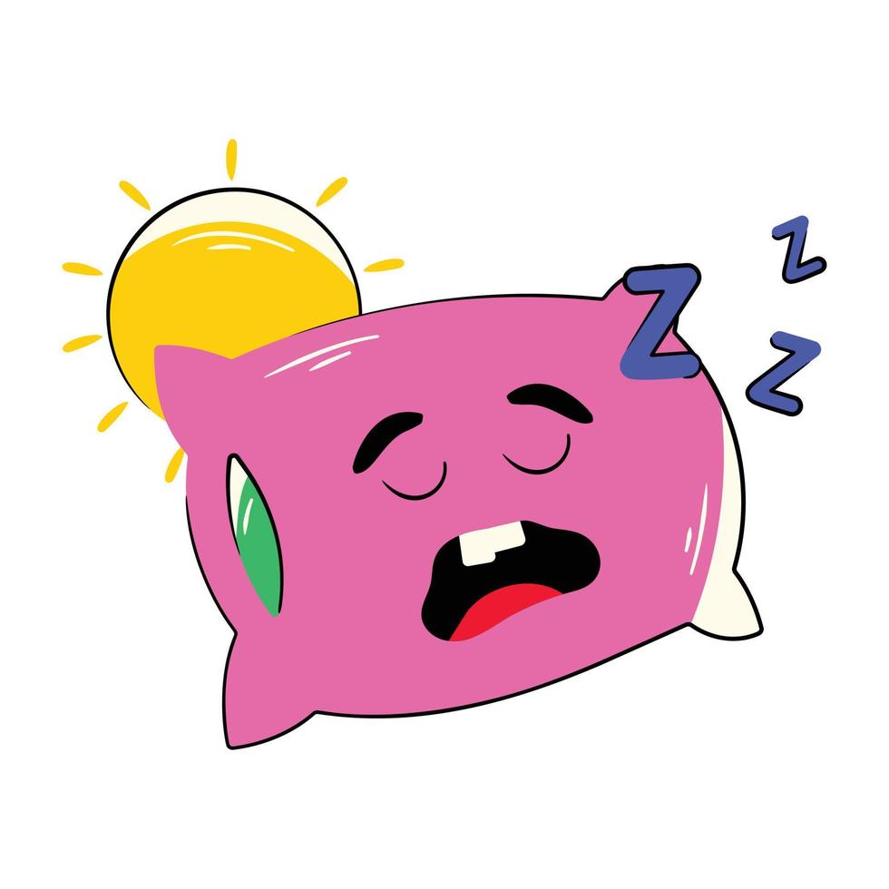 Trendy Sleeping Pillow vector