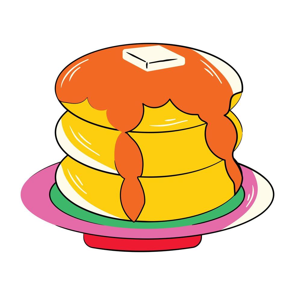 Trendy Pancake Concepts vector