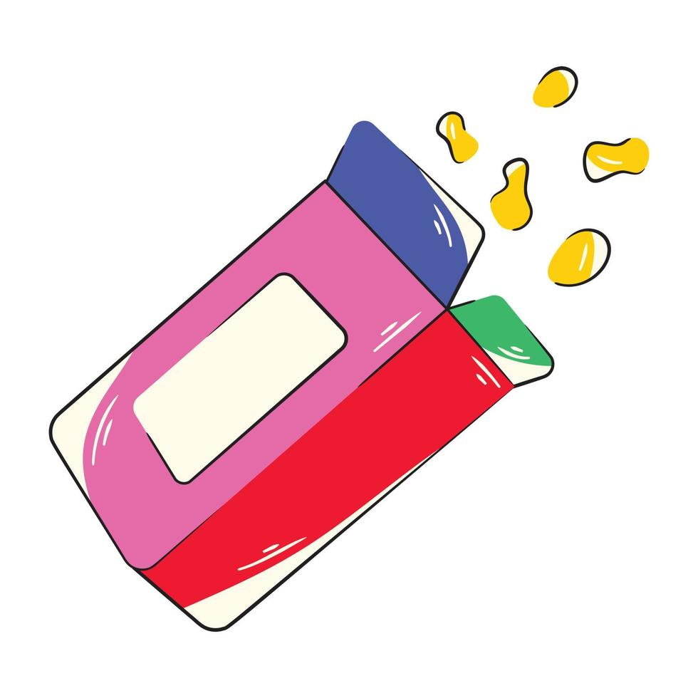 Trendy Cereal Box vector