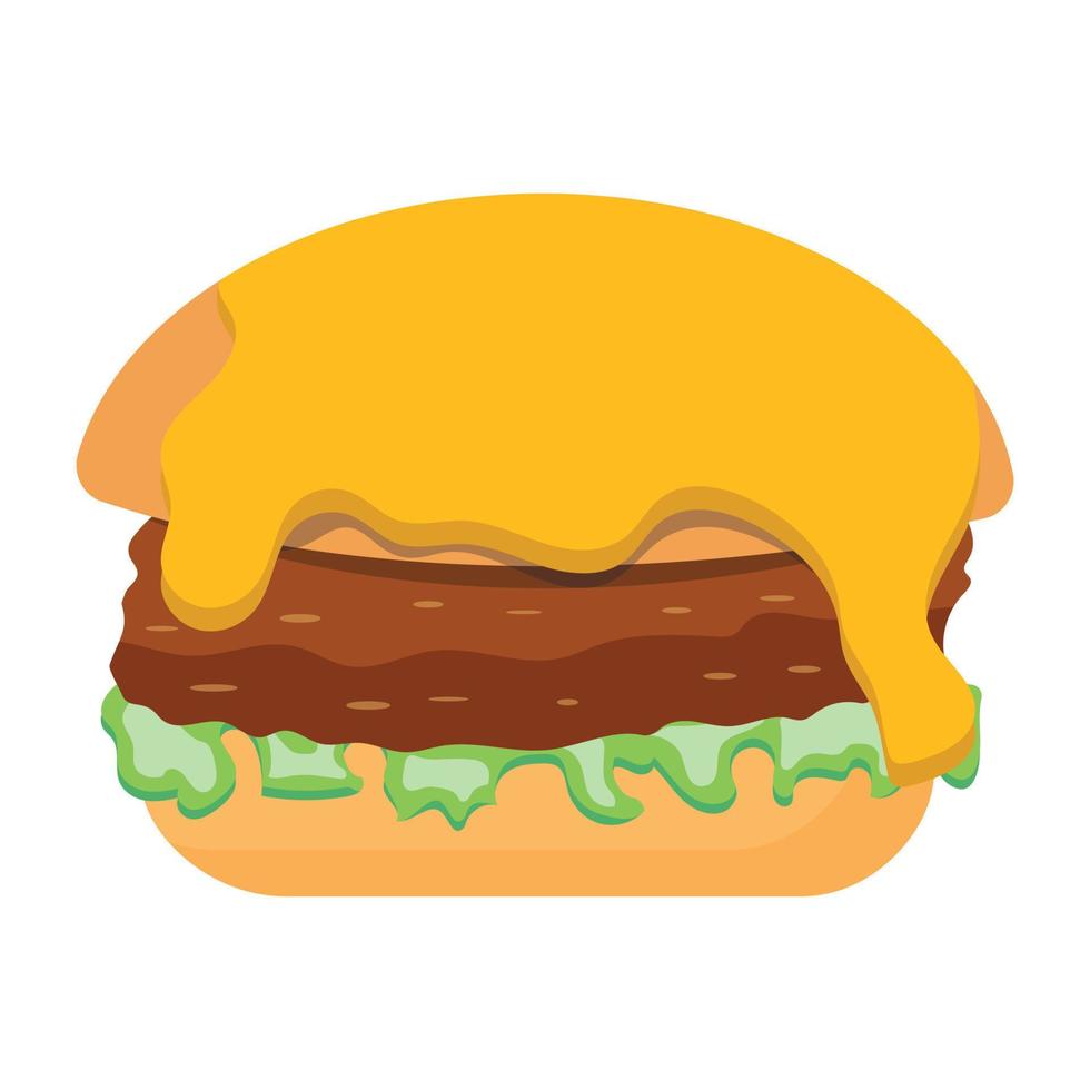 de moda empanada hamburguesa vector