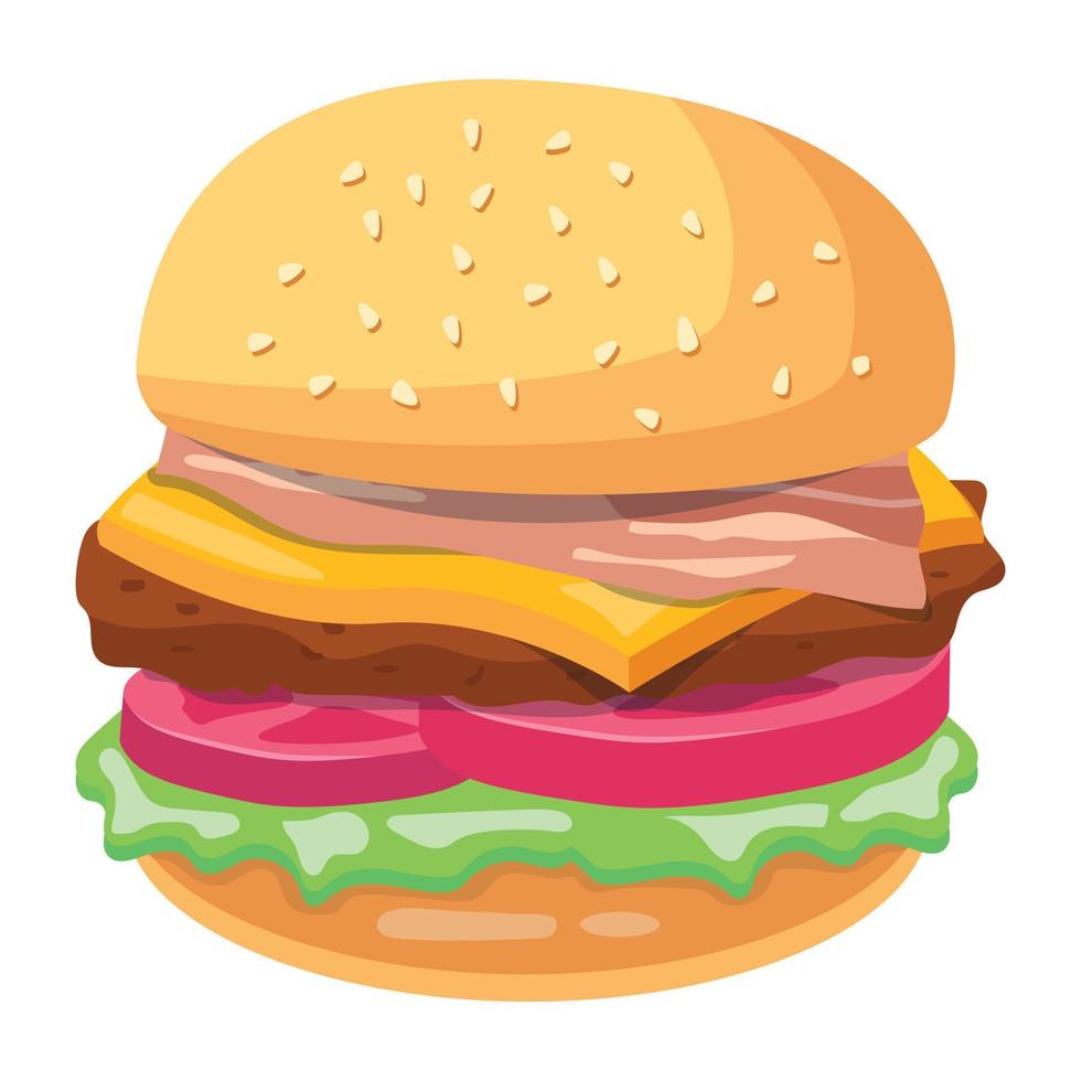 conceptos de hamburguesa de moda vector