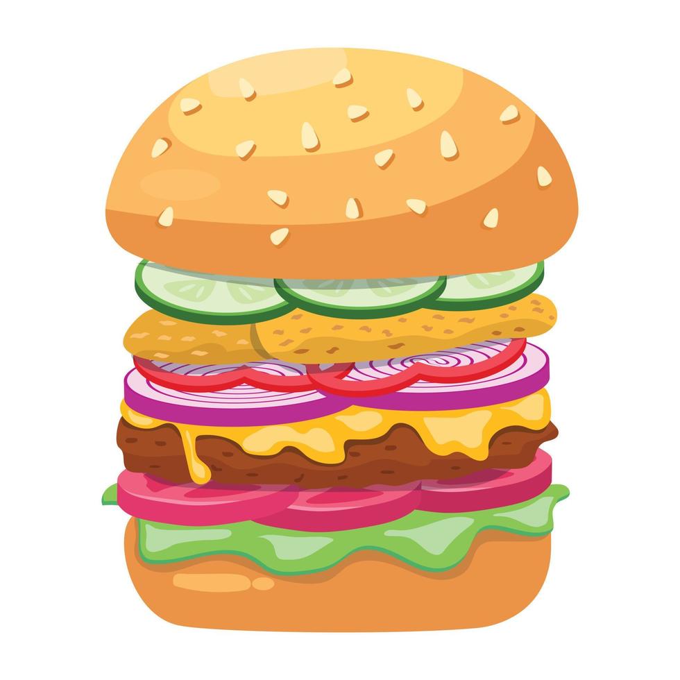 Trendy Tower Burger vector