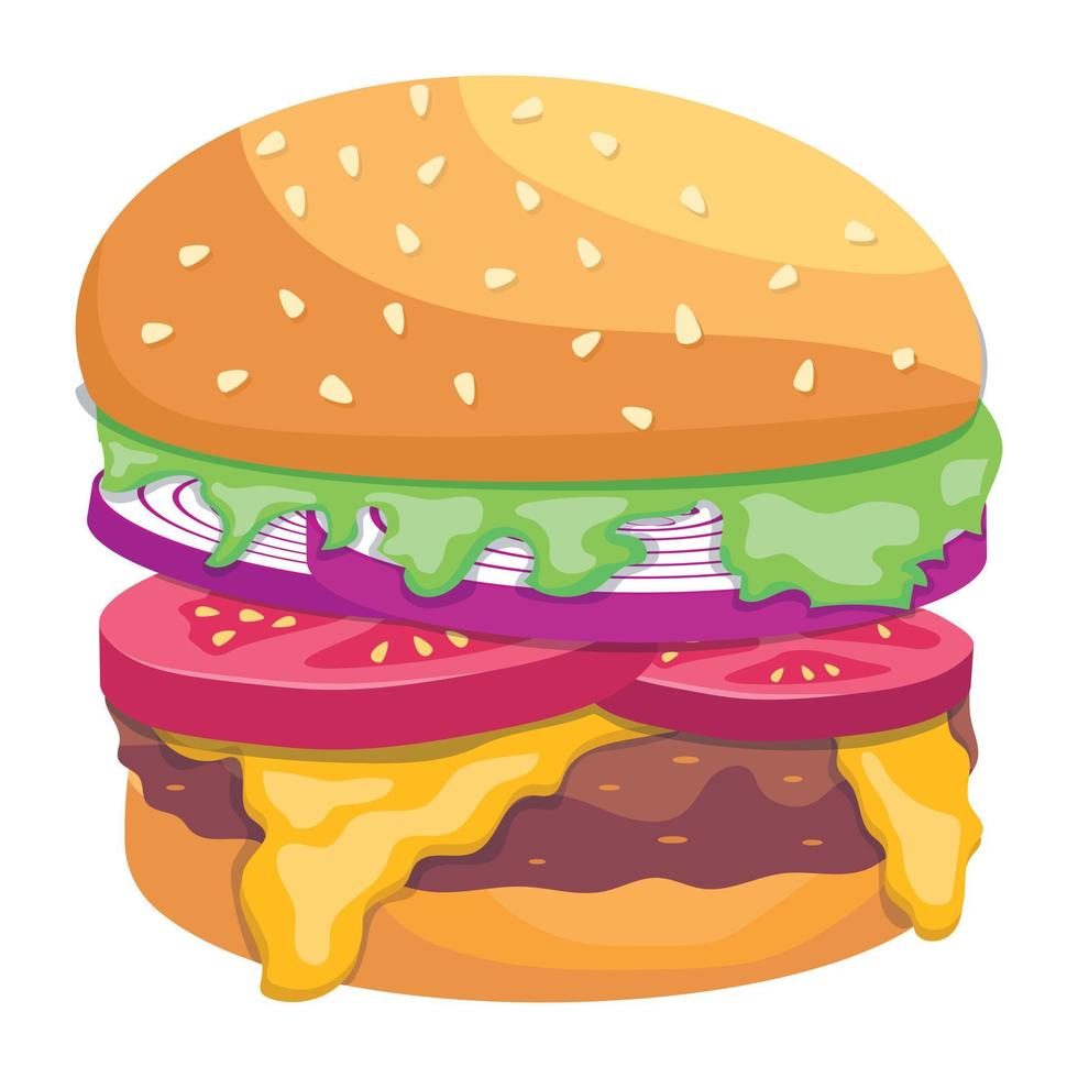 Trendy Hamburger Concepts vector