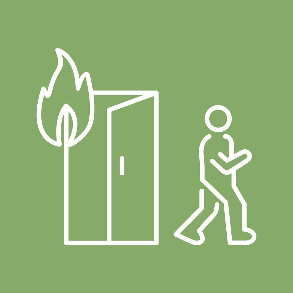 Unique Running from Fire Vector Icon