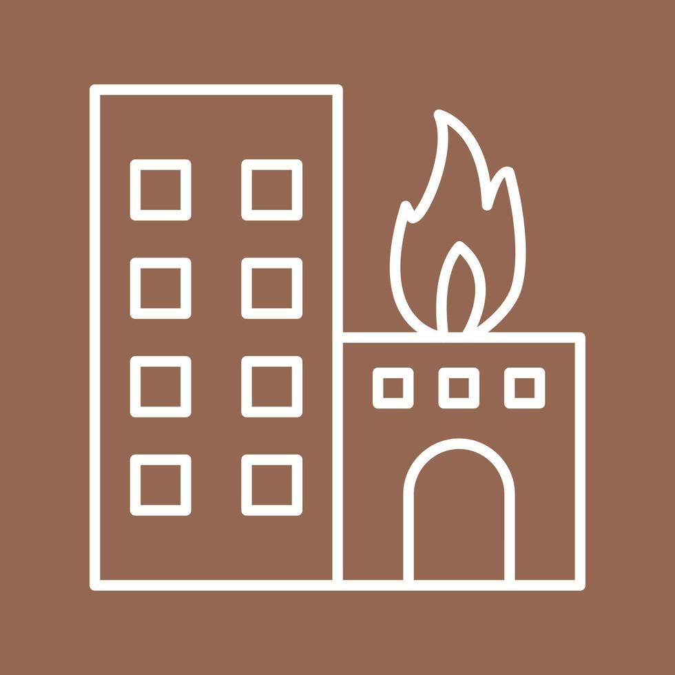 Unique Burning Building Vector Icon