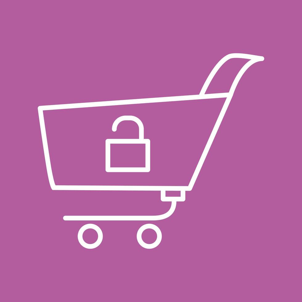 Unique Unlock Cart Vector Icon