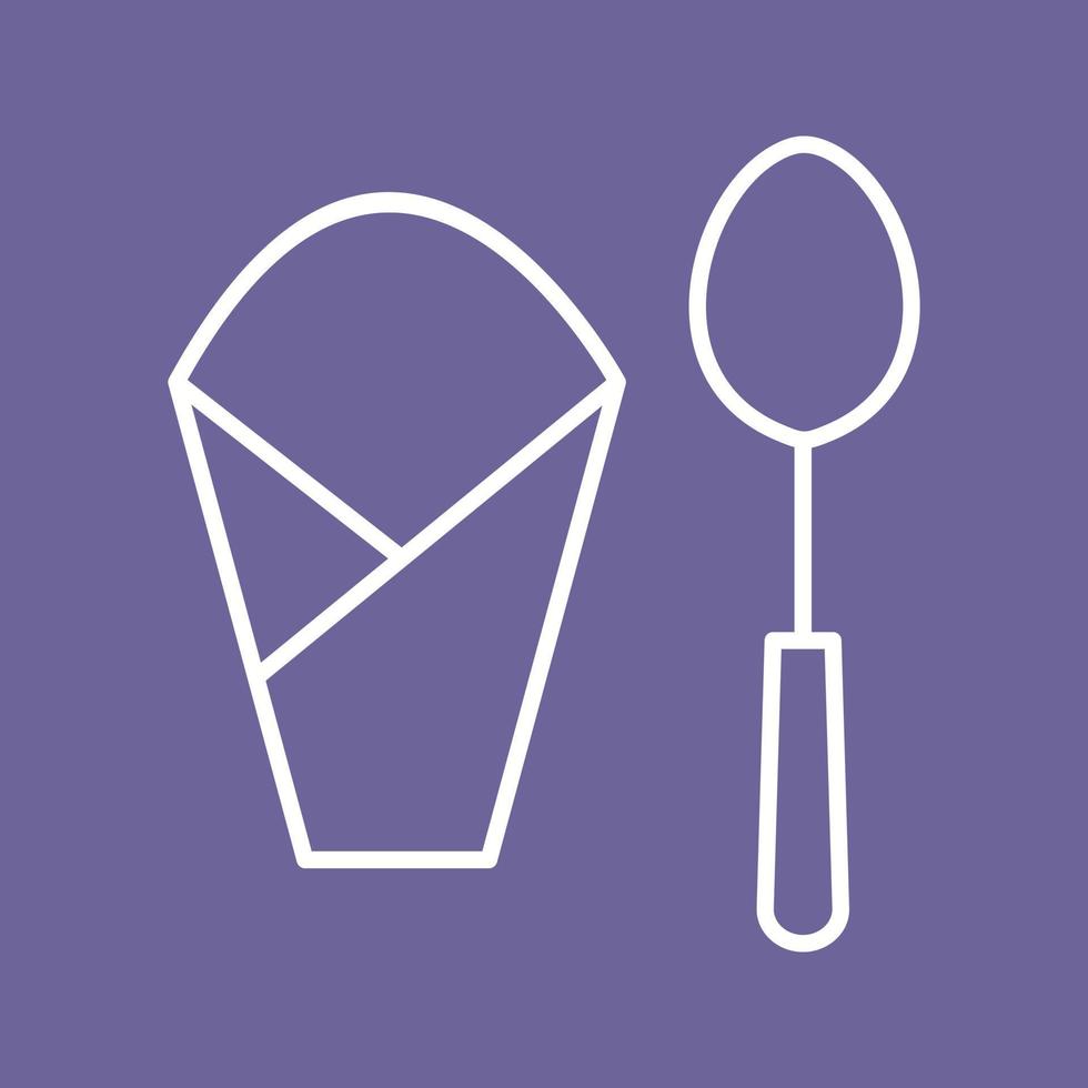 Spoon and Napkin Vector Icon