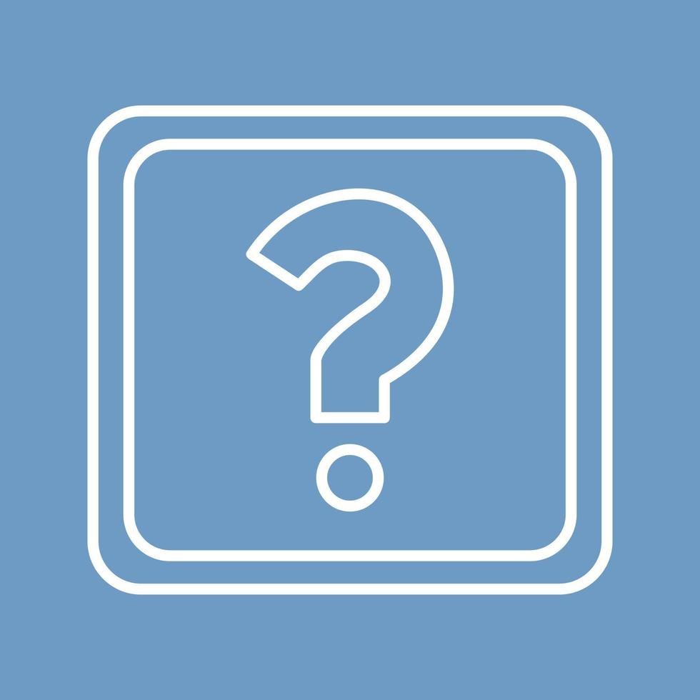 Unique Question Mark Vector Icon