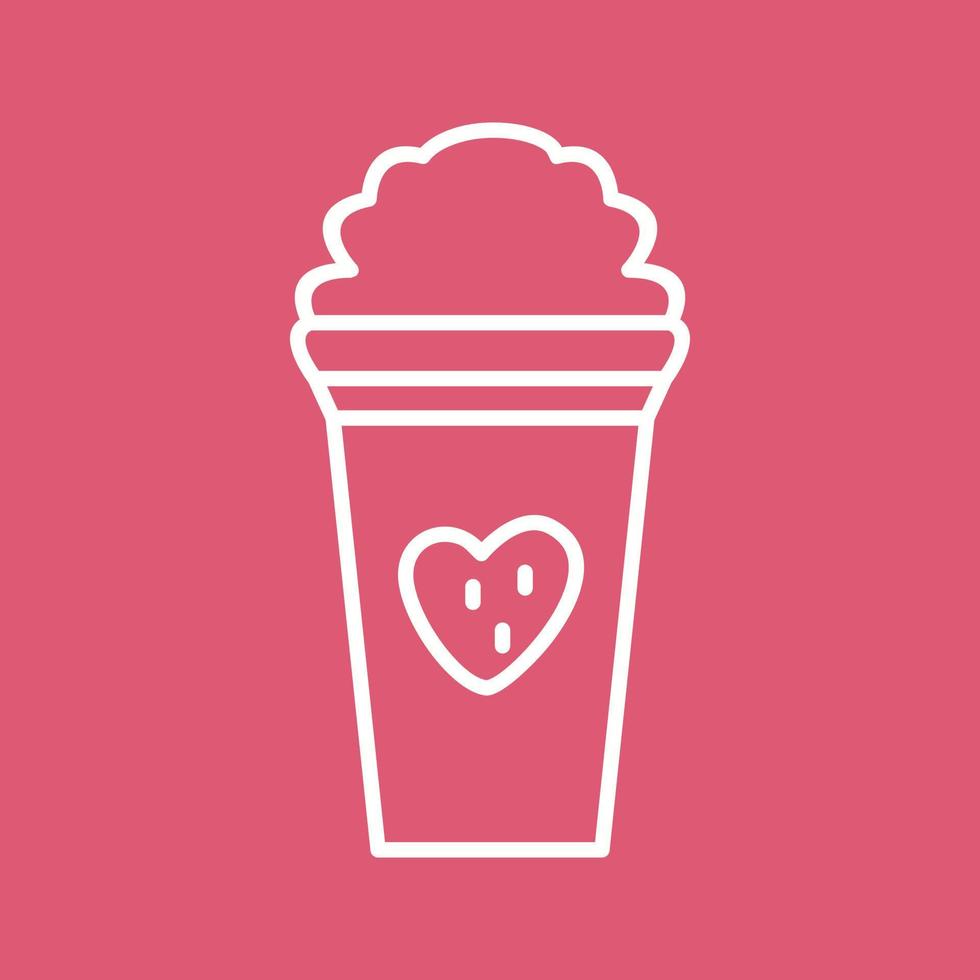 Unique Strawberry Milkshake Vector Icon