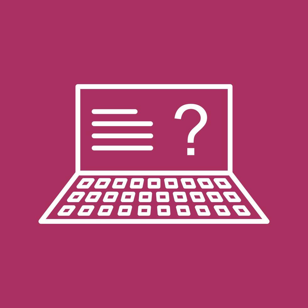 Unique Online Exam Vector Icon