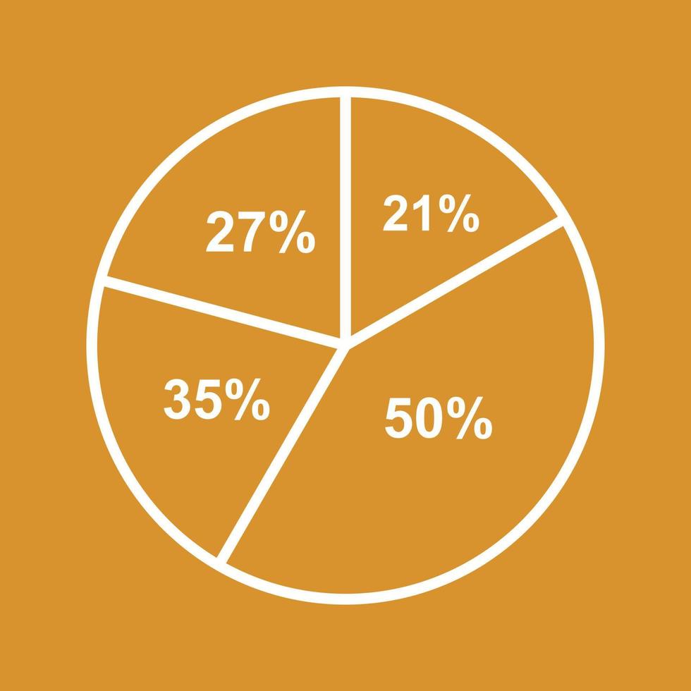 icono de vector de gráfico circular