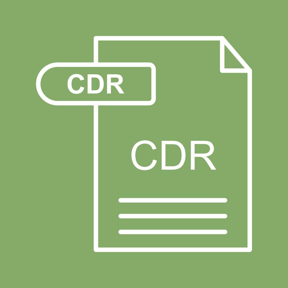 icono de vector de cdr