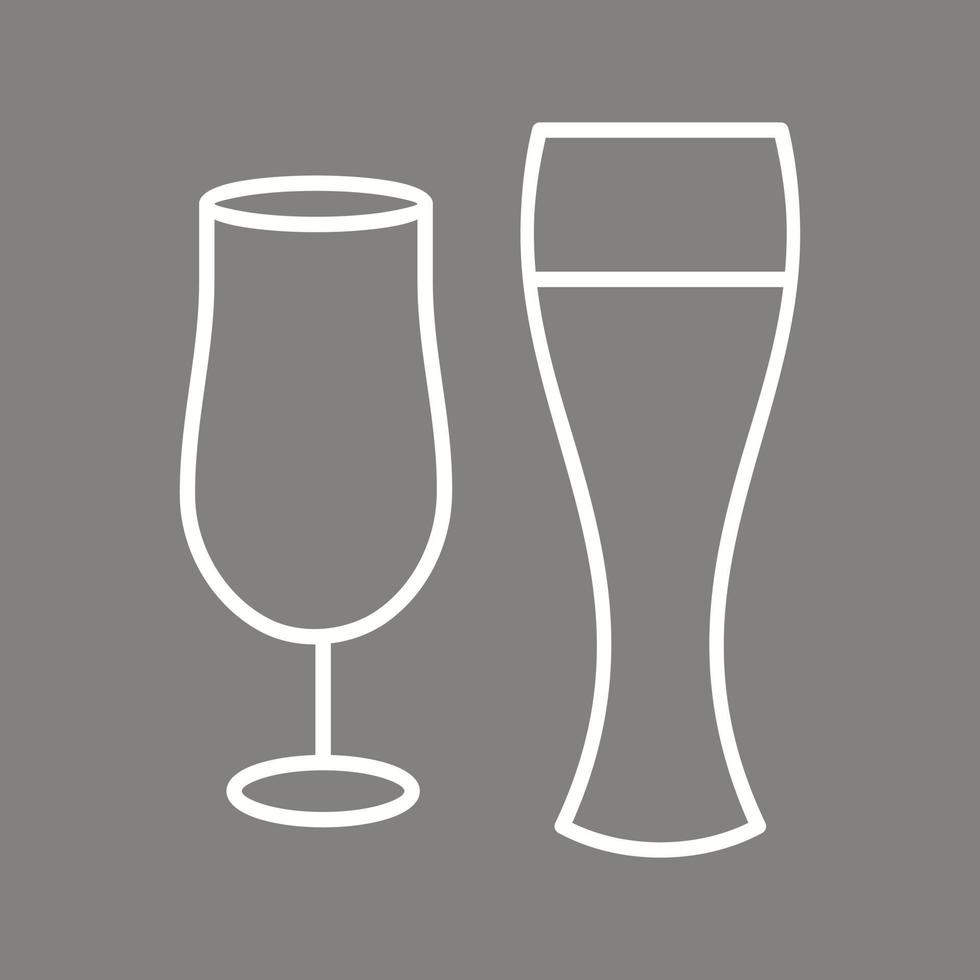 Unique Beer Glasses Vector Icon