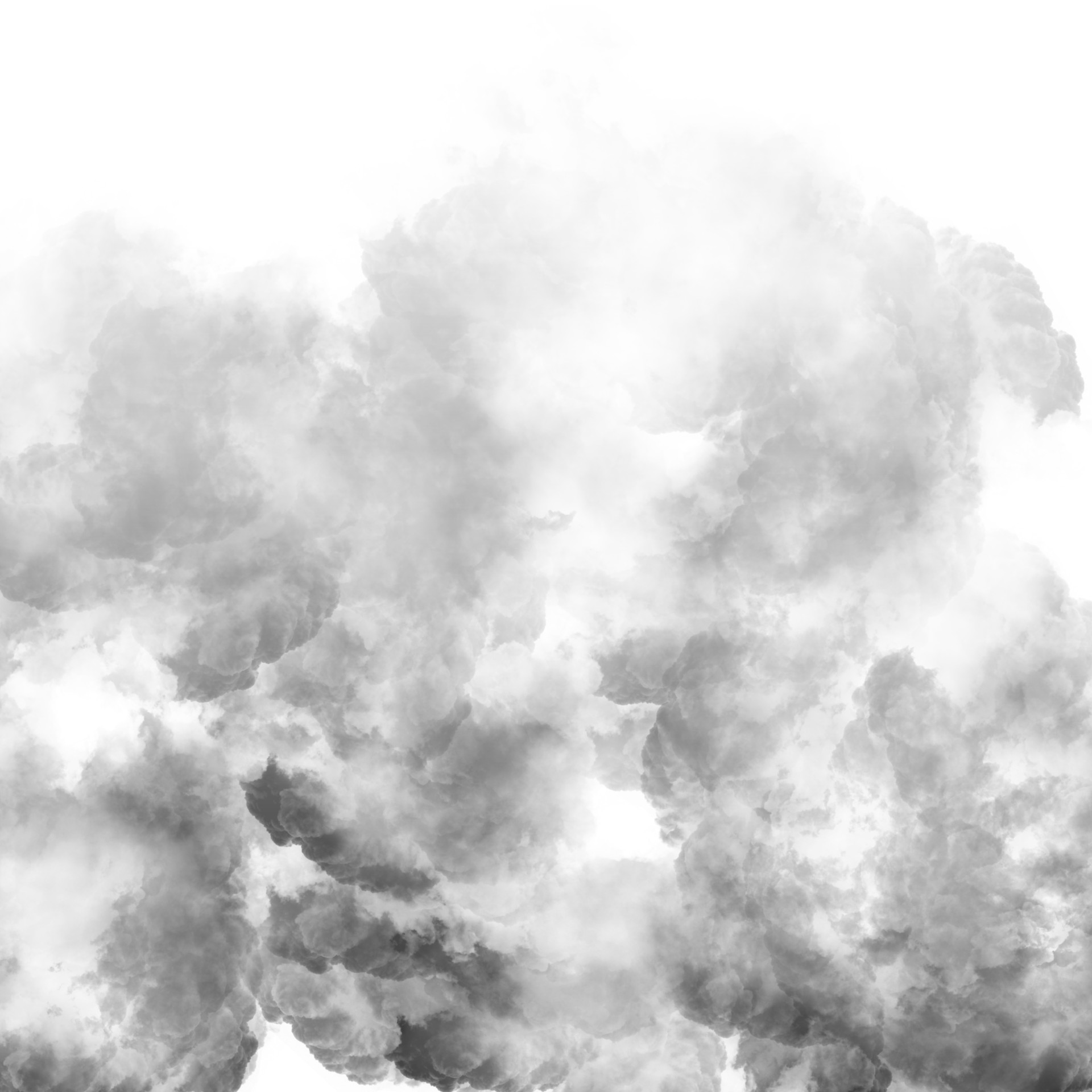 Black Smoke Rising Up Effect Isolated On Transparent Background For 