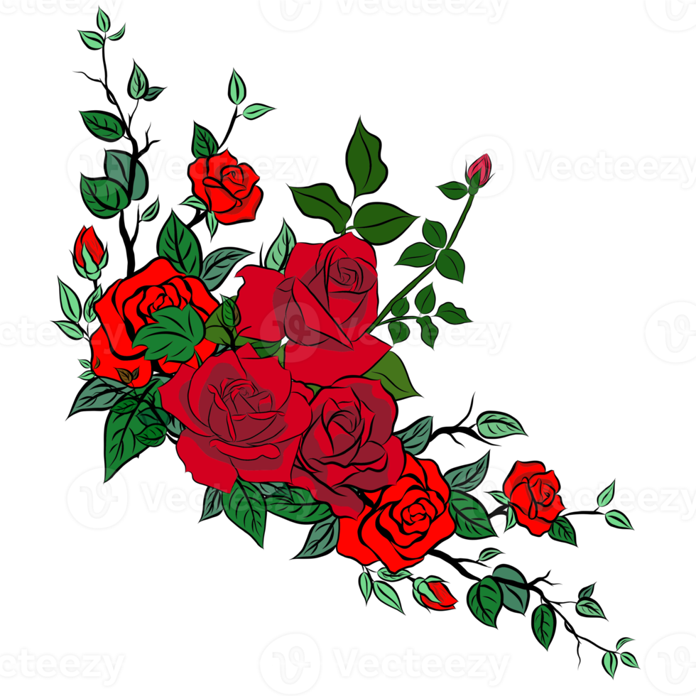 rosa mazzo fiori png