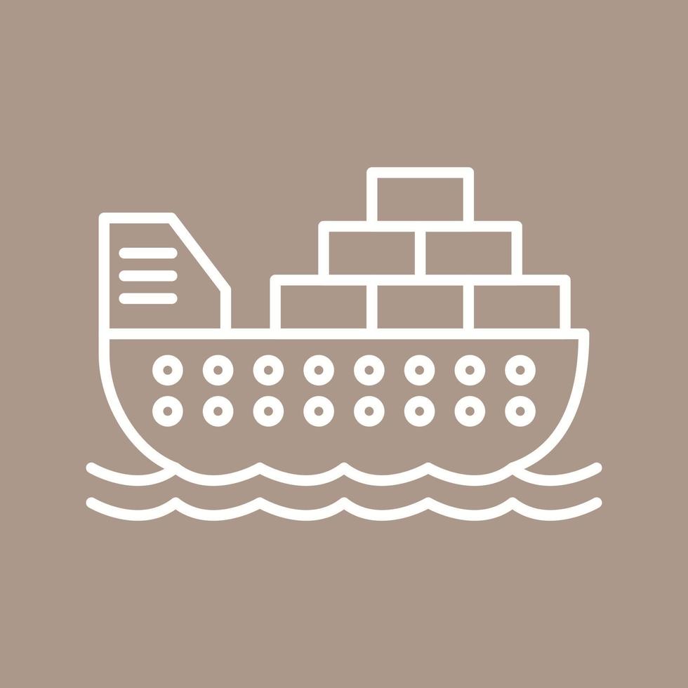 Cargo Ship Vector Icon