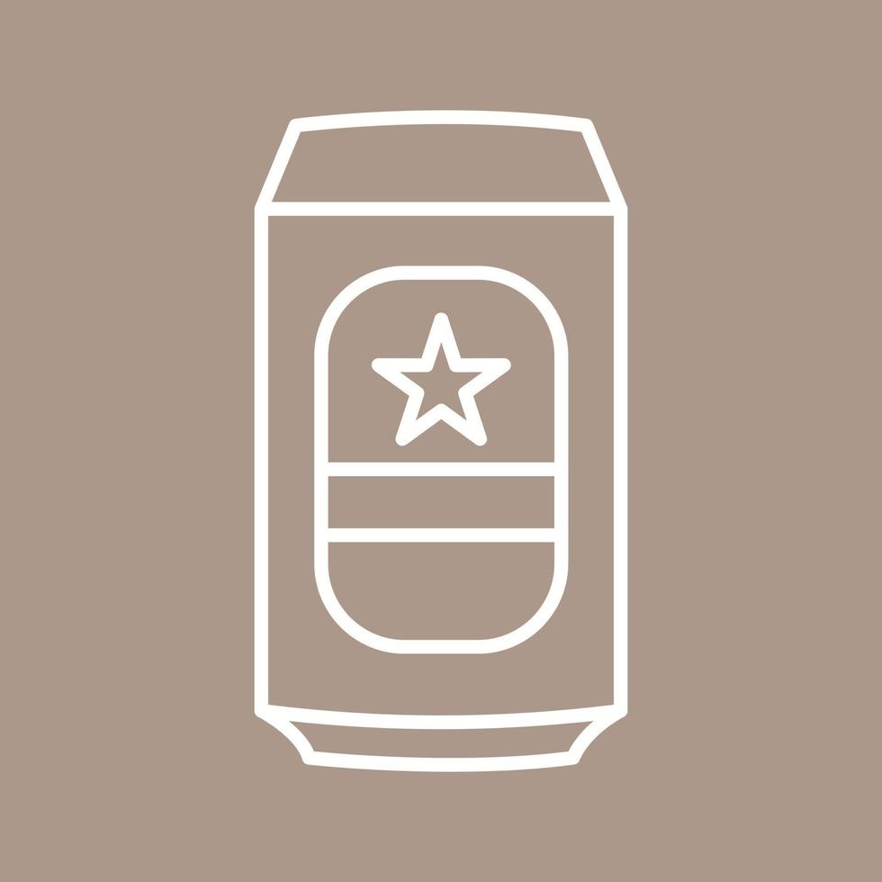 icono de vector de lata de cerveza