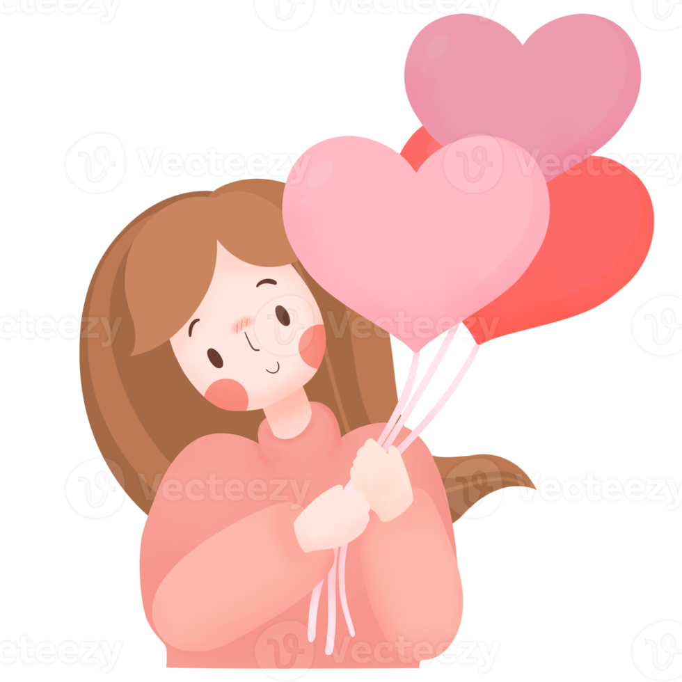 Girl With Heart Balloon. png