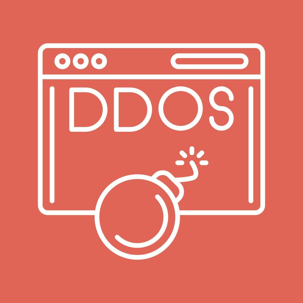 icono de vector de ataque ddos