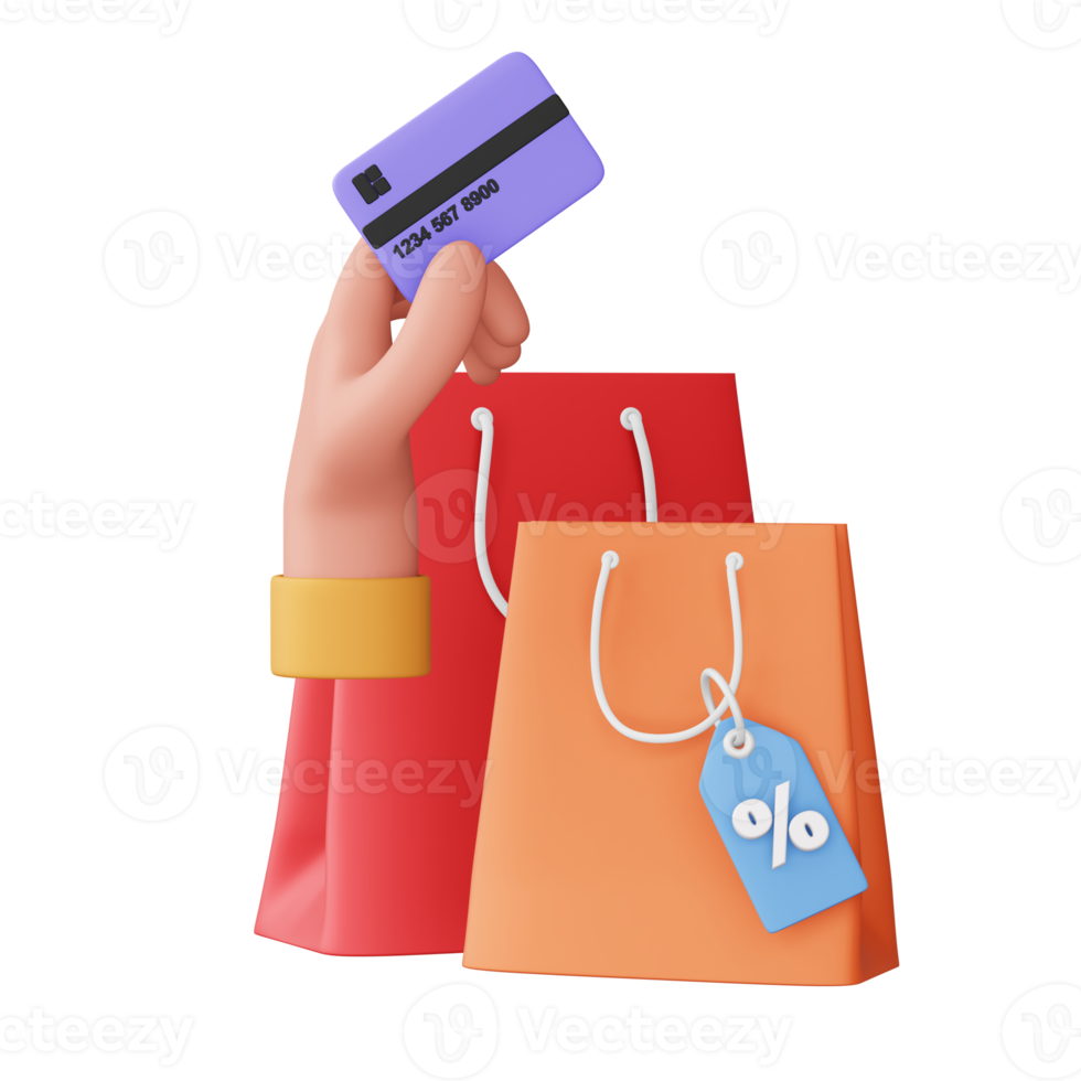 vistoso compras icono, icono 3d, 3d representación png