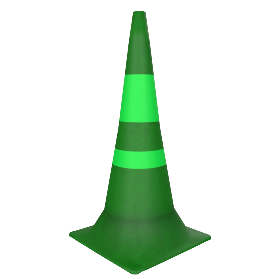 Traffic cone isolated on transparent png