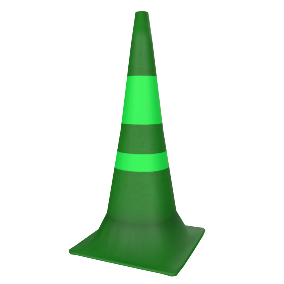 Traffic cone isolated on transparent png