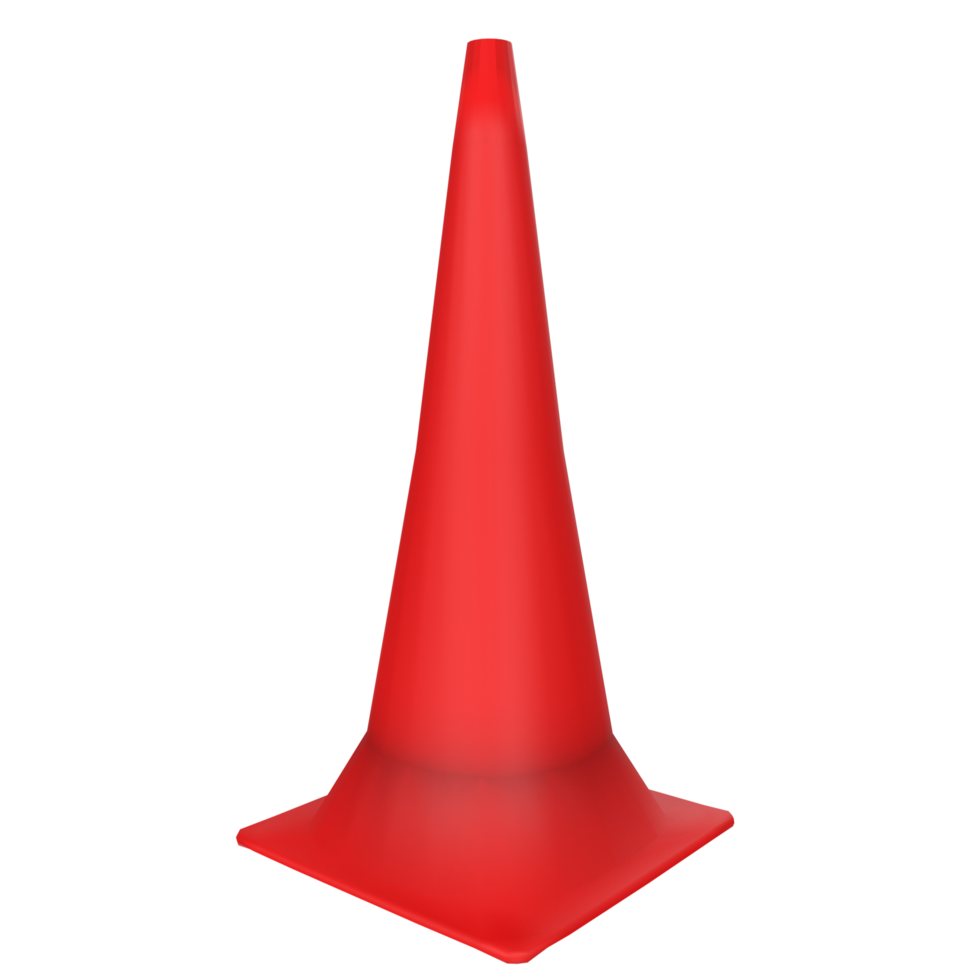 Traffic cone isolated on transparent png