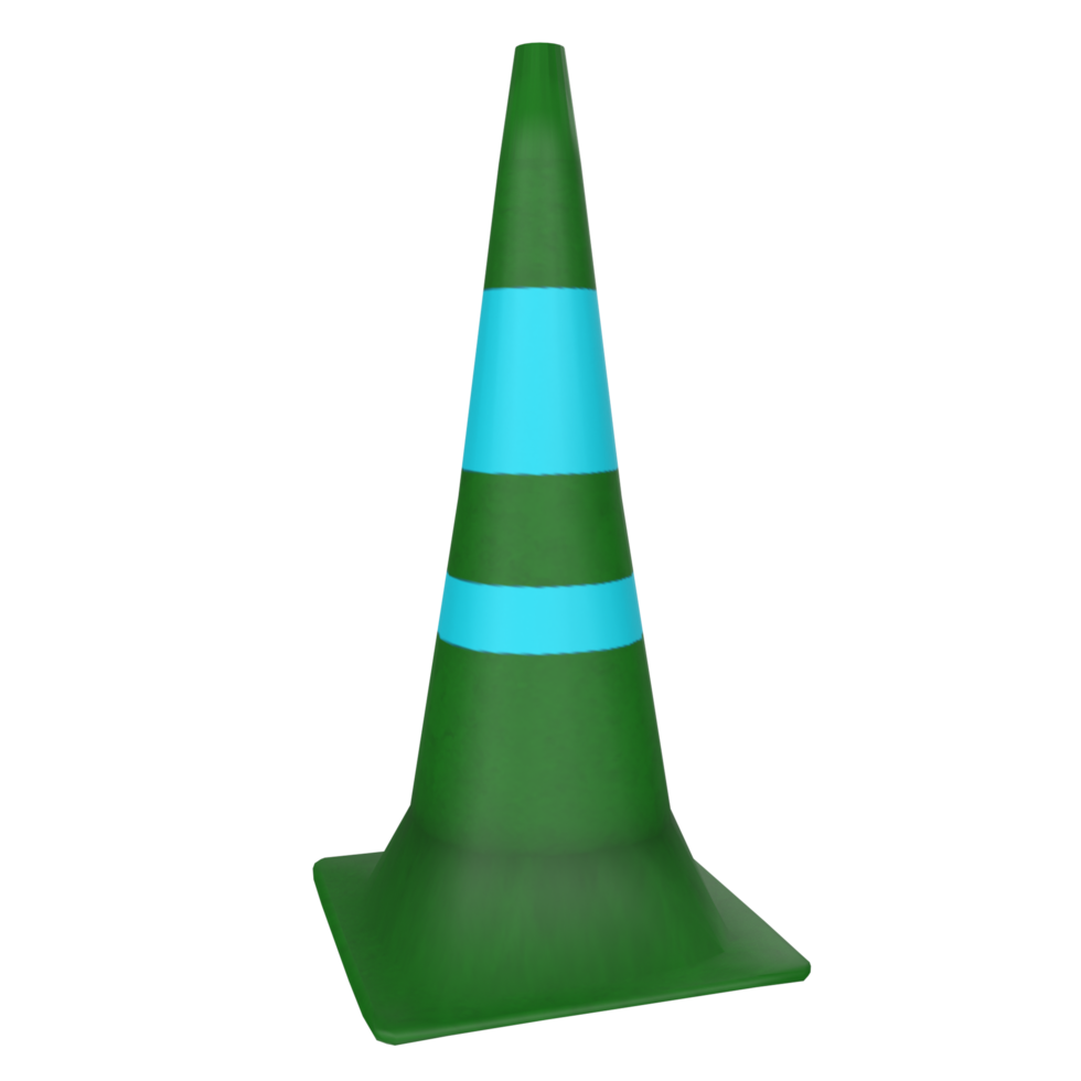 Traffic cone isolated on transparent png
