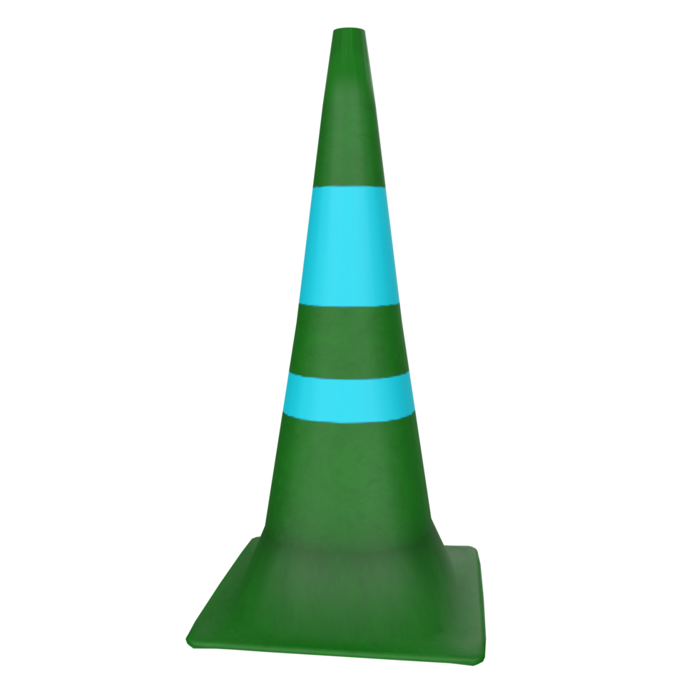 Traffic cone isolated on transparent png