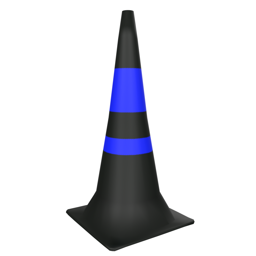 Traffic cone isolated on transparent png