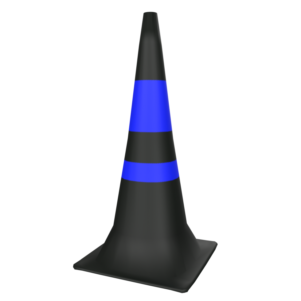 Traffic cone isolated on transparent png