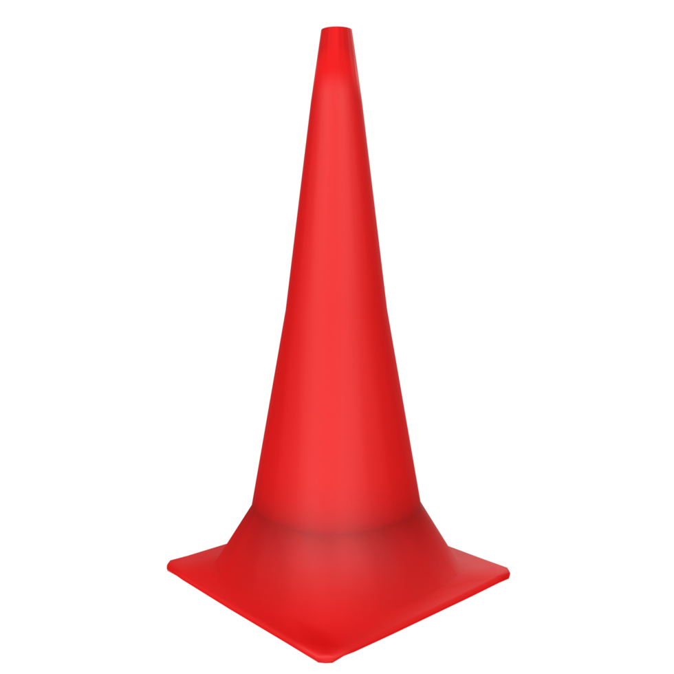 Traffic cone isolated on transparent png