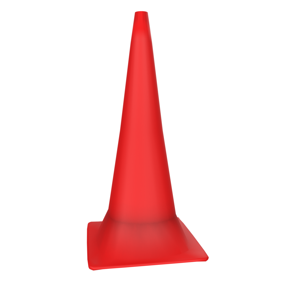 Traffic cone isolated on transparent png