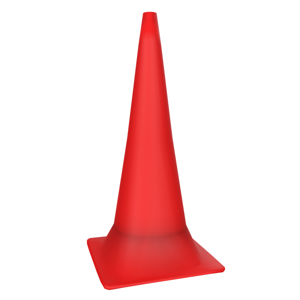 Traffic cone isolated on transparent png