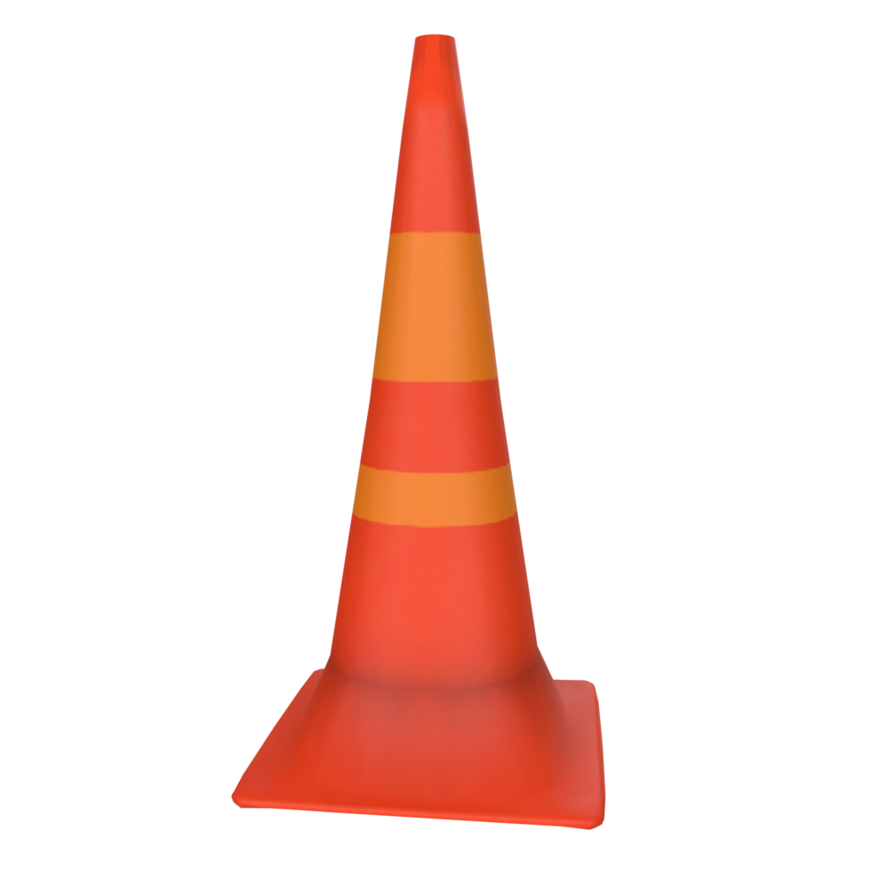 Traffic cone isolated on transparent png