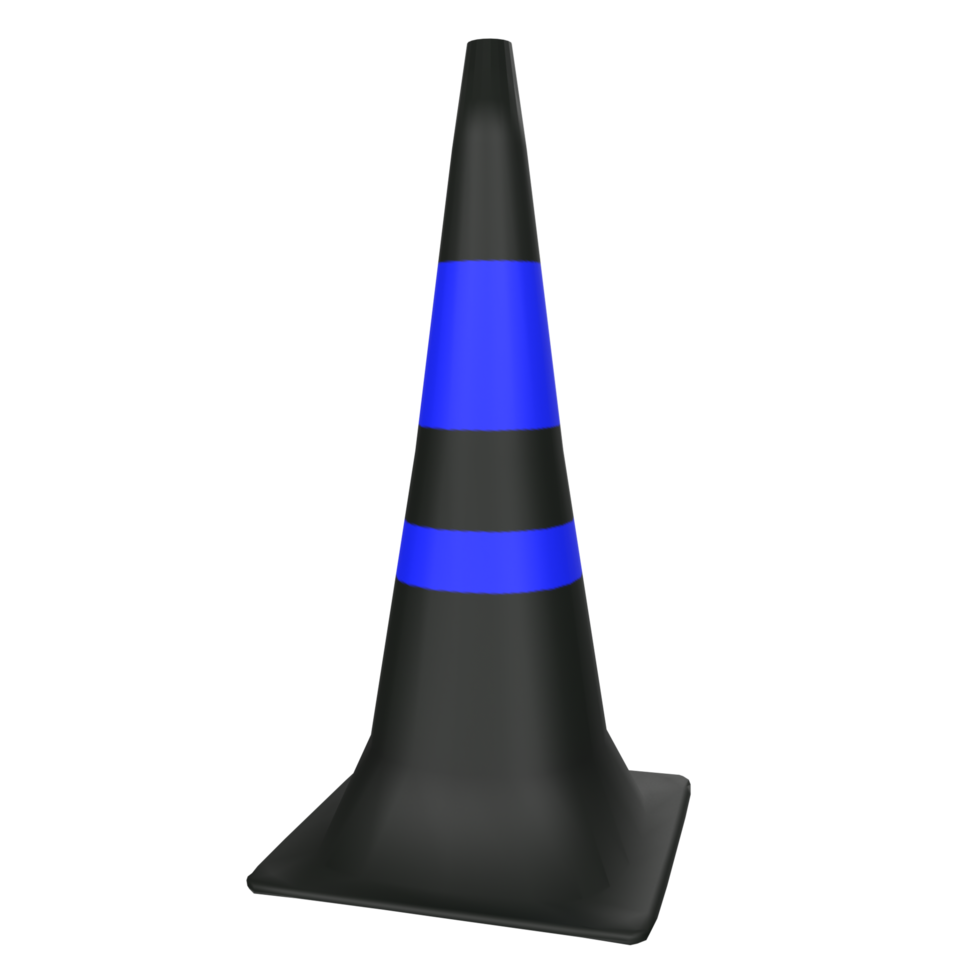 Traffic cone isolated on transparent png