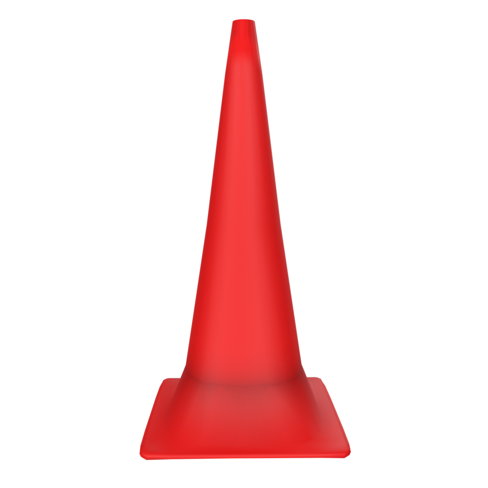 Traffic cone isolated on transparent png