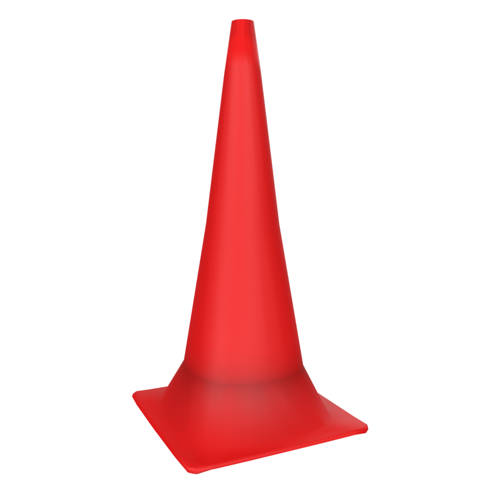 Traffic cone isolated on transparent png