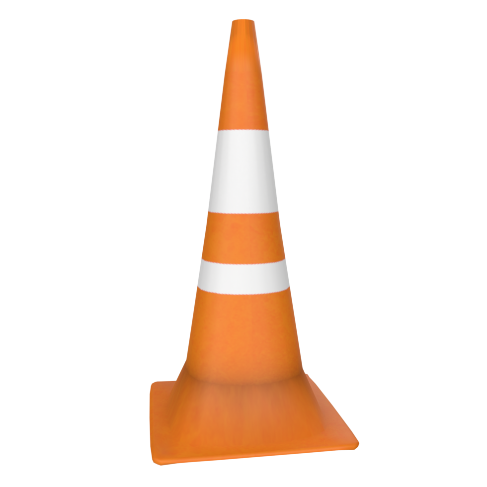 tráfego cone isolado em transparente png