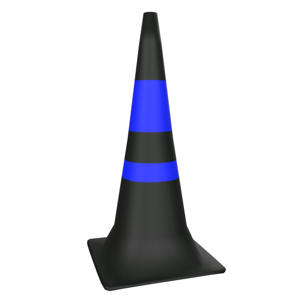 Traffic cone isolated on transparent png