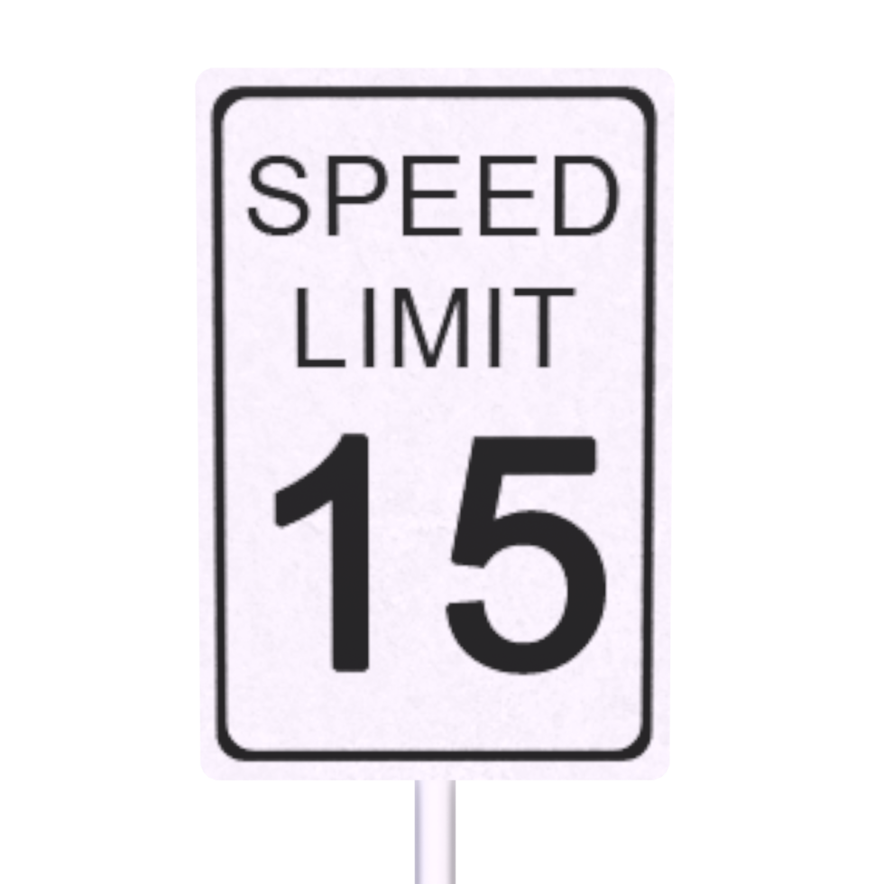 Traffic speed limit sign isolated on transparent png