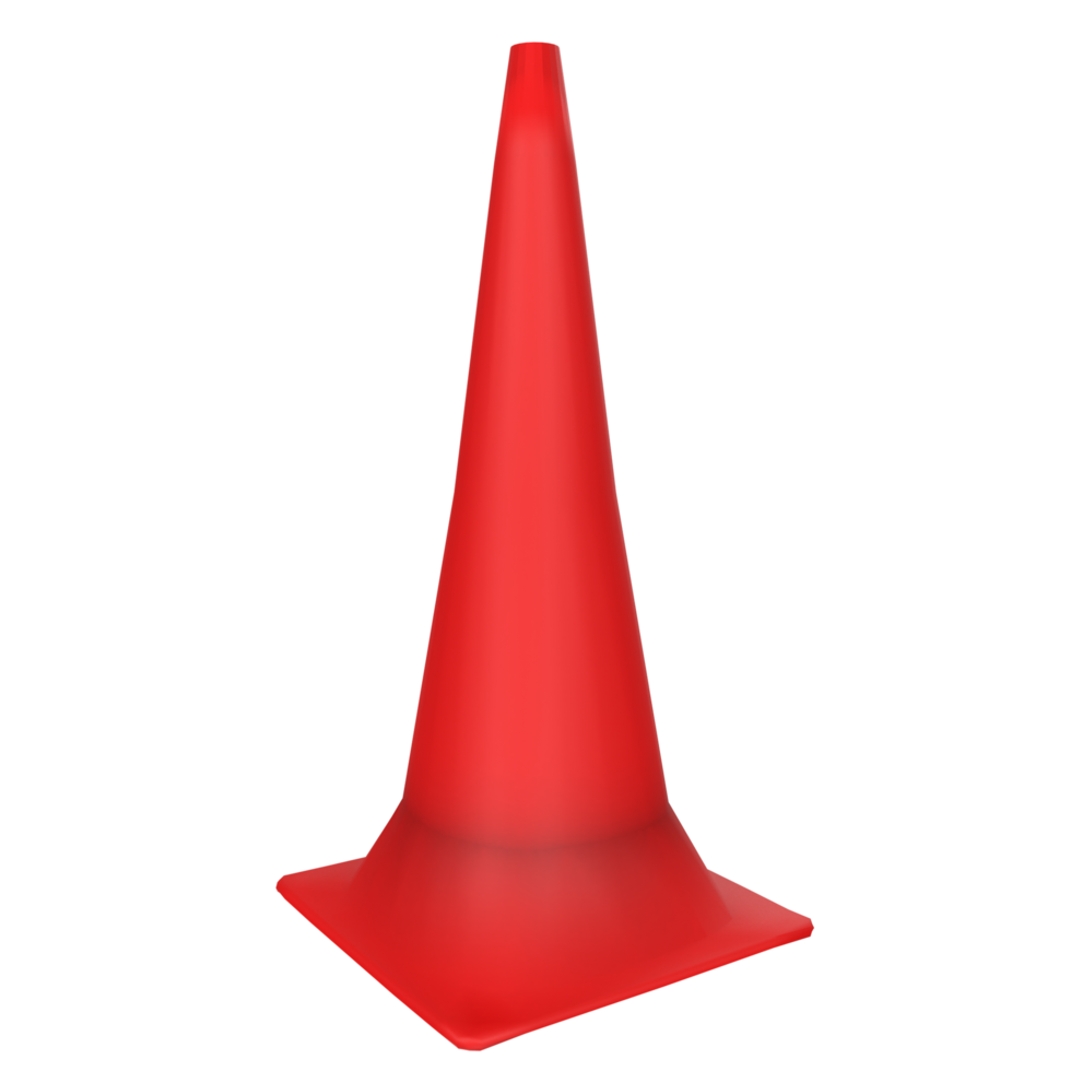 Traffic cone isolated on transparent png