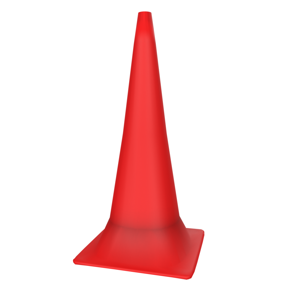 Traffic cone isolated on transparent png