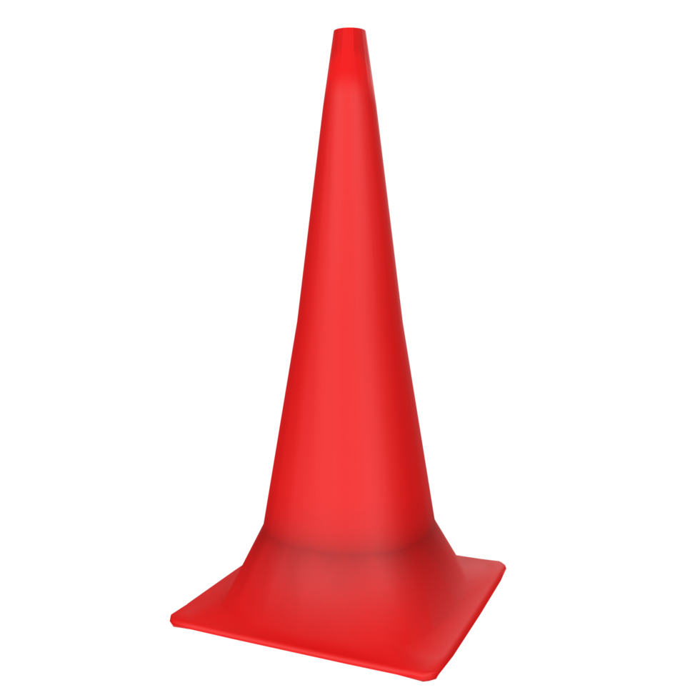 Traffic cone isolated on transparent png