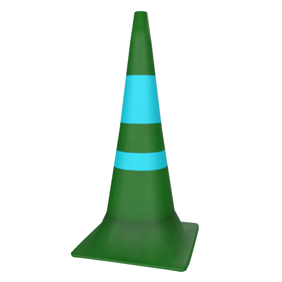 Traffic cone isolated on transparent png