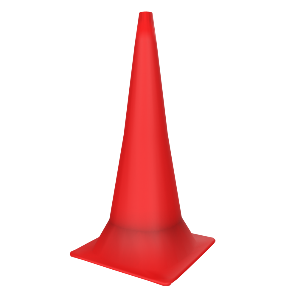 Traffic cone isolated on transparent png